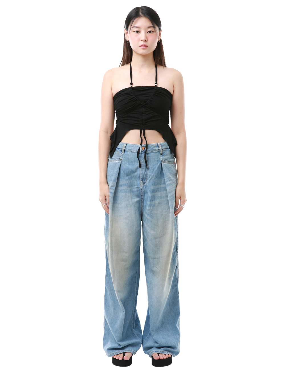 over wide pants